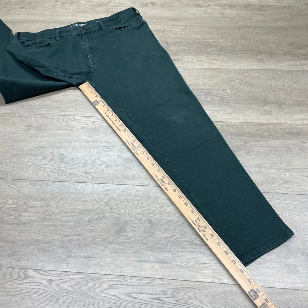 Banana Republic Traveler Pants Mens 38x32 Green Athletic Tapered Fit 360745-04